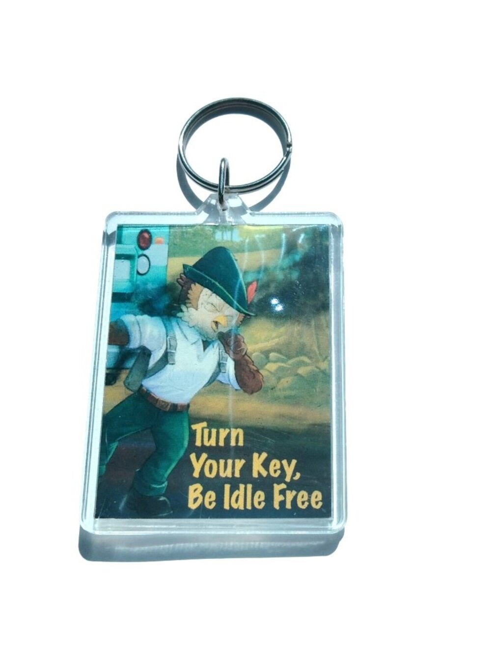 Turn Your Key Be Idle Free Keyring Hootie Owl Environment Awareness